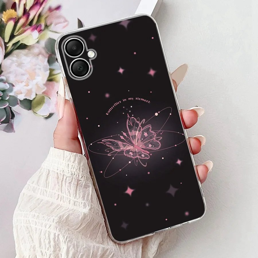 For Samsung A06 Galaxy A05 a05s Fundas Back Cover Soft Silicone TPU Butterfly Flower For SamsungA06 A 05 S SM-A055F Phone Bags