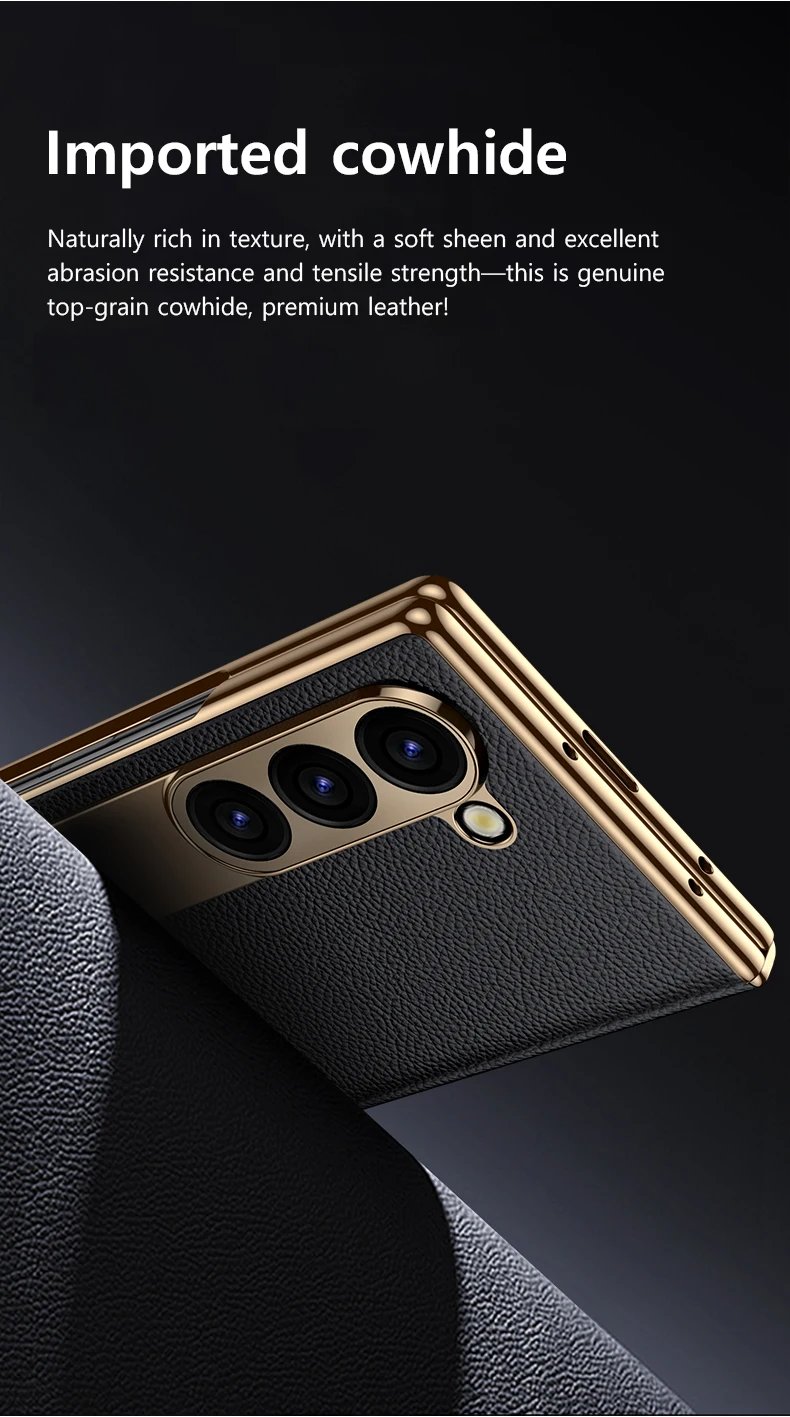 Leather Phone Case for Samsung Galaxy Z Fold 6 5 4 3 Fold6 Fold5 Gold Plating Magnetic Hinge Stand Back Cover with Mirror Film Leather Phone Case for Samsung Galaxy Z Fold 6 5 4 3 Fold6 Fold5 Gold Plating Magnetic Hinge Stand Back Cover with Mirror Film
