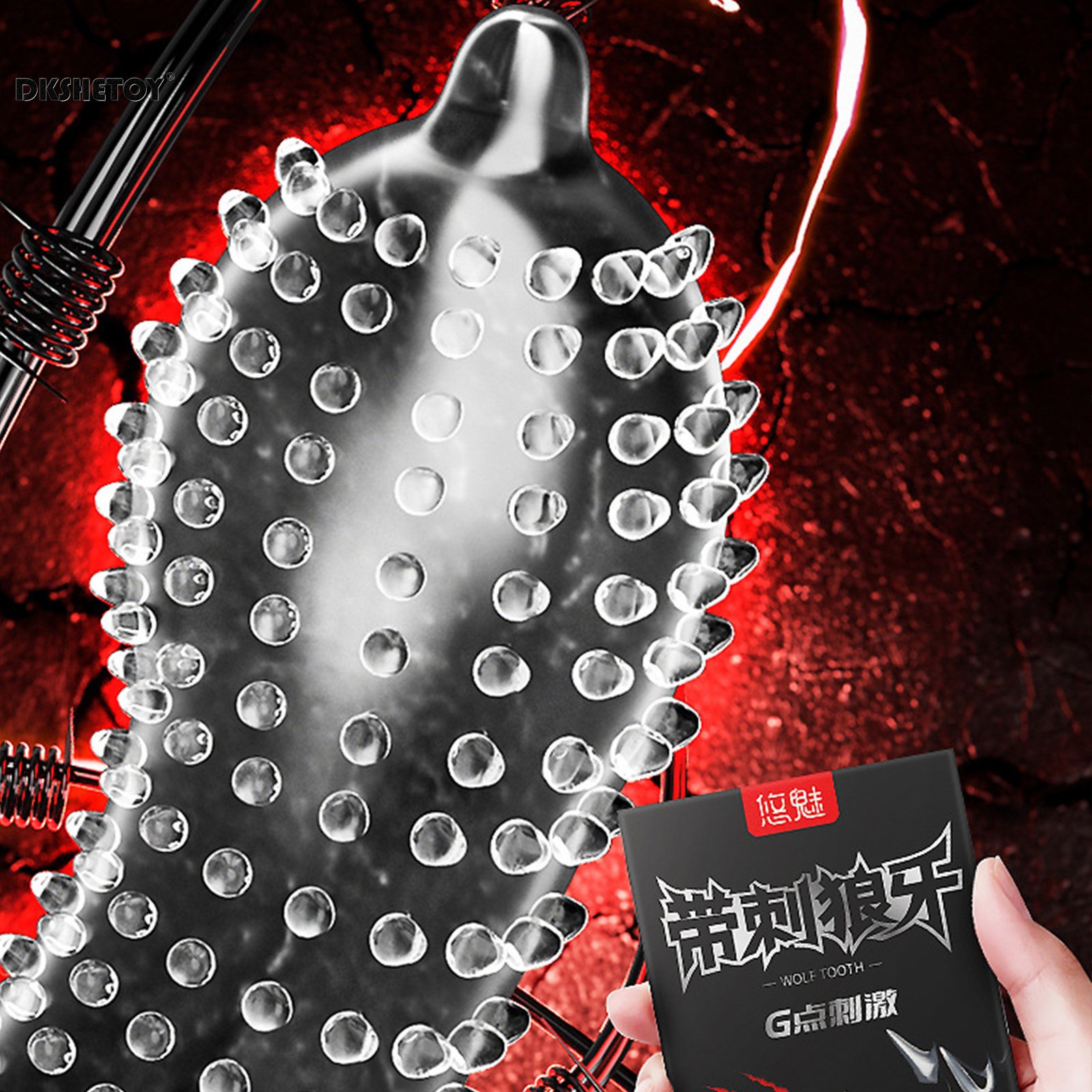 12pcs/box Female G Spot Vaginal Stimulation Condoms 9D Wolf-tooth Adults Sex Toys For Men 18+ Ribbed Dotted Spikes Penis Sleeve 12pcs/box Female G Spot Vaginal Stimulation Condoms 9D Wolf-tooth Adults Sex Toys For Men 18+ Ribbed Dotted Spikes Penis Sleeve