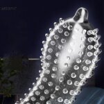 12pcs/box Female G Spot Vaginal Stimulation Condoms 9D Wolf-tooth Adults Sex Toys For Men 18+ Ribbed Dotted Spikes Penis Sleeve - Image 4