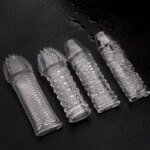4 Types Crystal Penis Sleeve 14cm Peinis Extender Enlargement Condoms Delay Ejaculation Sex Toys for Men Sex Shop - Image 6