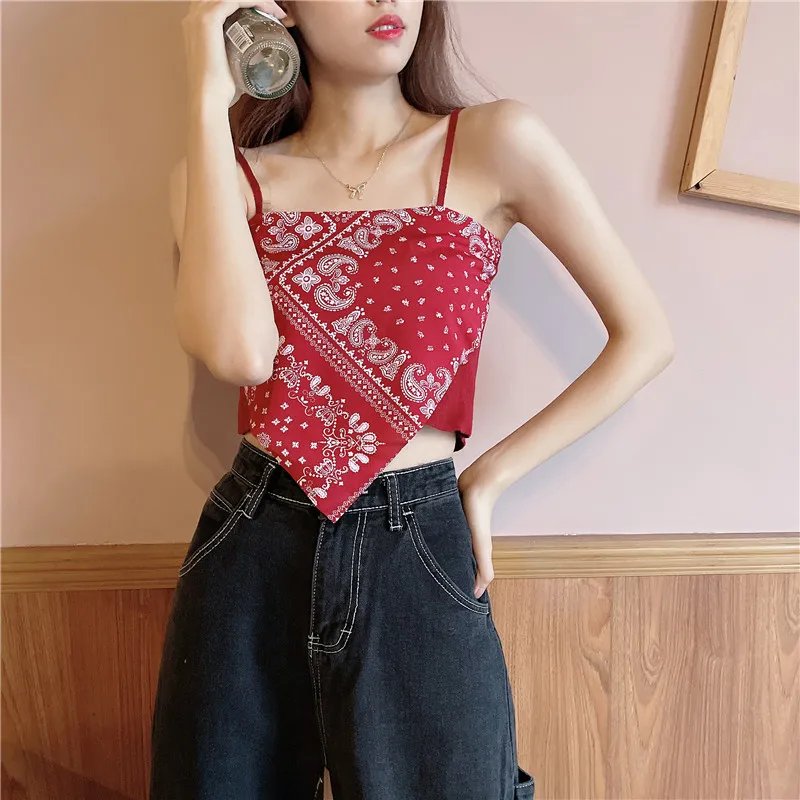 Women Fashion Satin Tie Back Knot Spaghetti Bandana Tube Crop Top Print Sleeveless Vest Blouse Basic Plain Camisole Women Fashion Satin Tie Back Knot Spaghetti Bandana Tube Crop Top Print Sleeveless Vest Blouse Basic Plain Camisole