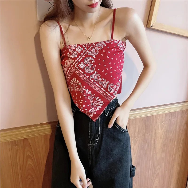 Women Fashion Satin Tie Back Knot Spaghetti Bandana Tube Crop Top Print Sleeveless Vest Blouse Basic Plain Camisole Women Fashion Satin Tie Back Knot Spaghetti Bandana Tube Crop Top Print Sleeveless Vest Blouse Basic Plain Camisole
