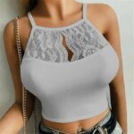 Women Lace Sexy Vest Strap Fashion Camisole Sleeveless T-Shirt Underwear Tank Tops Lady Korean Casual Women Summer Tank Croptop - Image 2