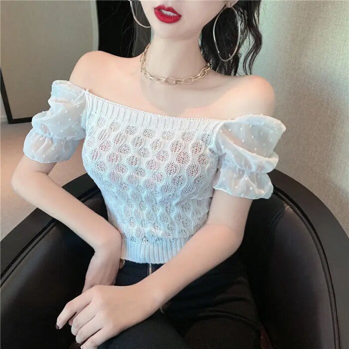 New Chiffon Fashionable Sexy Short-sleeved Style Very Fairy Dancing Short-sleeved Style - Image 1