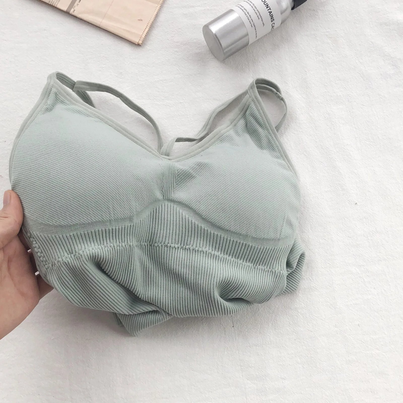 Women Cotton Underwear Push Up Bra Sexy Top Women Suspender Tank Up Fashion Solid Color Lingerie Female Soft Top Brassreie