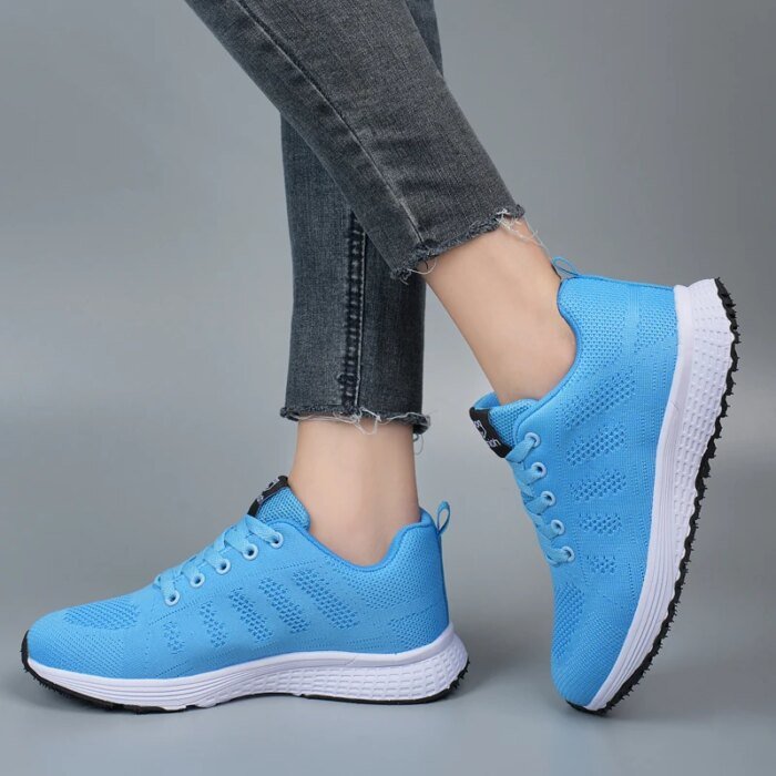 Women Summer Footwear Fashion Tennis Flat Bottomed Comfortable Mesh Outdoor Breathable Leisure Running Sneakers Vulcanized Shoes - Image 5