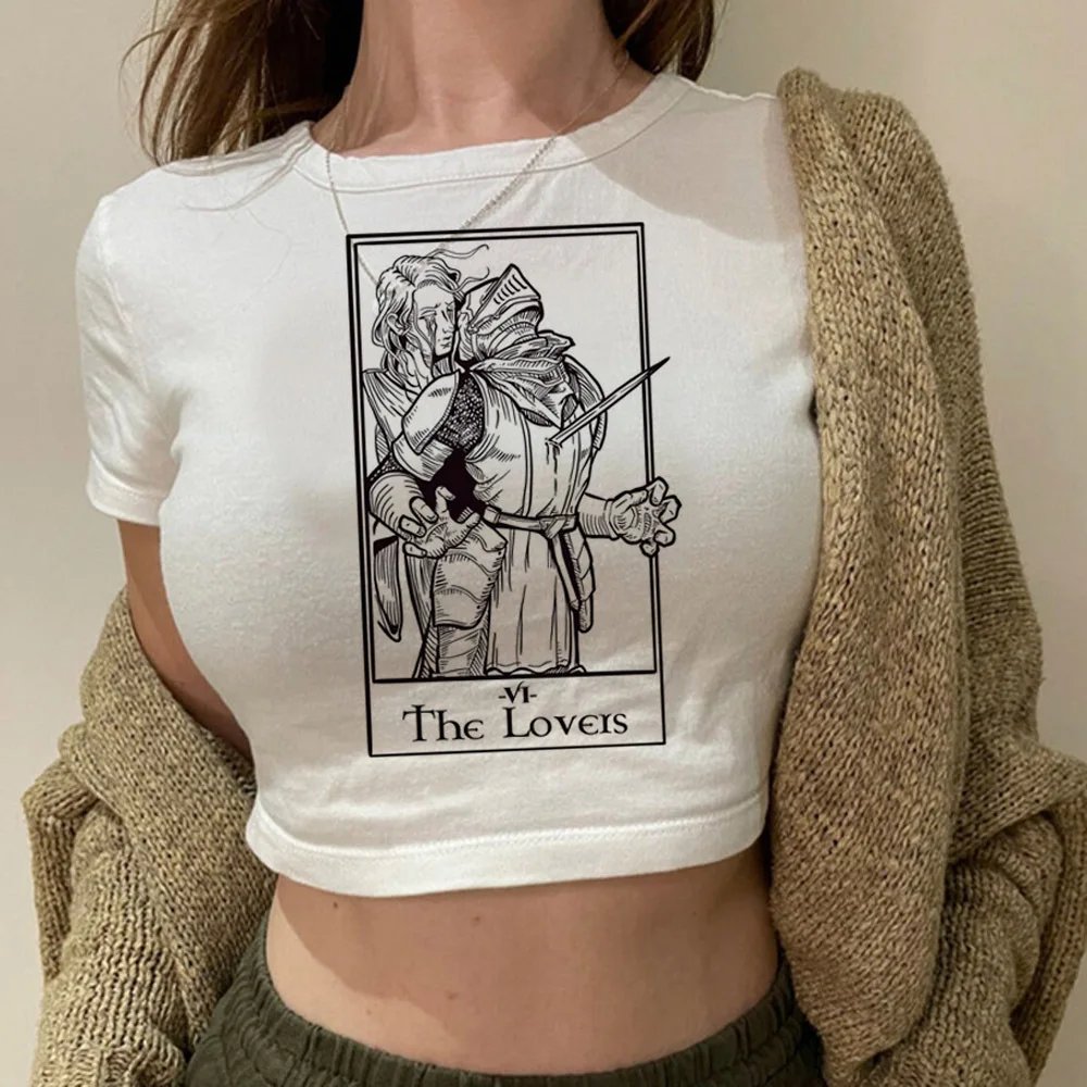 Berserk crop top 2000s Fairy cropped summer harajuku 2025 cute woman tees