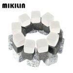 9Pcs Natural Granite Whisky Stones Ice Cubes Cooler Reusable Chilling Stones Wine Beer Drinks Rocks Gift Set Bar Accessories - Image 6