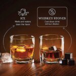 9Pcs Natural Granite Whisky Stones Ice Cubes Cooler Reusable Chilling Stones Wine Beer Drinks Rocks Gift Set Bar Accessories - Image 3