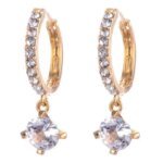 Luxury Zircon Polygon Earrings for Women New Design Gold Plated Stainless Steel Hoop Earrings Wedding 2024 Trending Jewelry Gift - Image 5