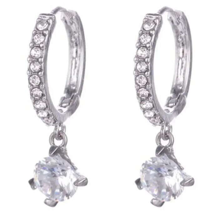Luxury Zircon Polygon Earrings for Women New Design Gold Plated Stainless Steel Hoop Earrings Wedding 2024 Trending Jewelry Gift - Image 4