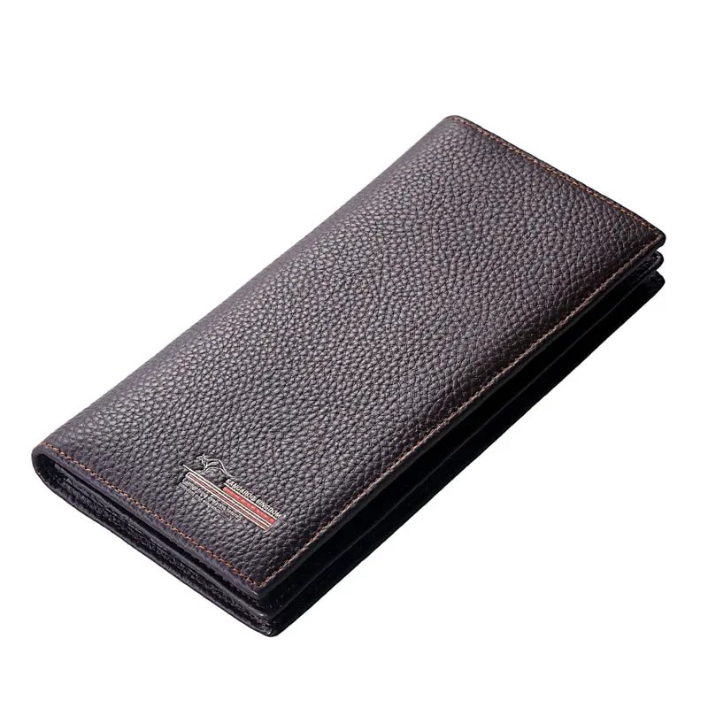Men wallets genuine leather long credit card holder purse brand wallet