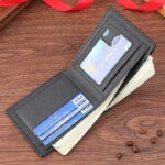 Men's Wallet Mens Short Wallet Youth Fashion Horizontal Soft Leather Business Wallet Credit ID Card Holder Wallet Billfold Purse - Image 2