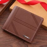 Men's Wallet Mens Short Wallet Youth Fashion Horizontal Soft Leather Business Wallet Credit ID Card Holder Wallet Billfold Purse - Image 6