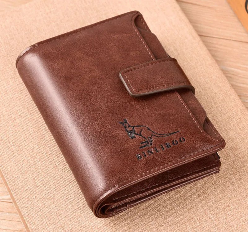 Leather Men's Wallet Luxury Short RFID Card Holder for Men Zipper Coin Purse Portable Male Wallets Billfold Leather Men's Wallet Luxury Short RFID Card Holder for Men Zipper Coin Purse Portable Male Wallets Billfold