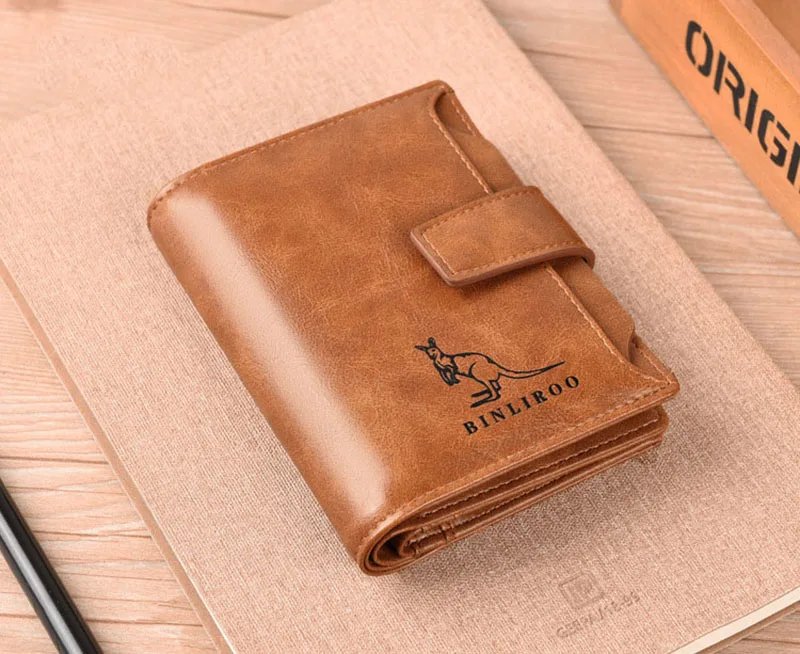 Leather Men's Wallet Luxury Short RFID Card Holder for Men Zipper Coin Purse Portable Male Wallets Billfold Leather Men's Wallet Luxury Short RFID Card Holder for Men Zipper Coin Purse Portable Male Wallets Billfold
