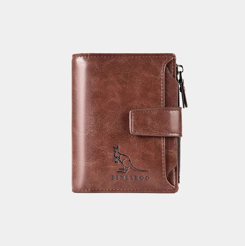 Leather Men's Wallet Luxury Short RFID Card Holder for Men Zipper Coin Purse Portable Male Wallets Billfold Leather Men's Wallet Luxury Short RFID Card Holder for Men Zipper Coin Purse Portable Male Wallets Billfold