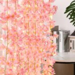 Cherry Blossom String Light 2M 20LED Garland Artificial Flower Garland Vines Fairy Lights For Bedroom Wedding Party Decoration - Image 5