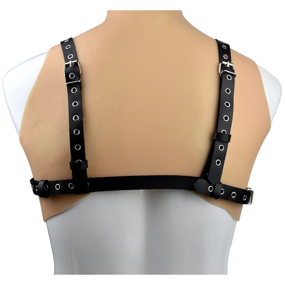 QKKQ Black Leather Strap On Belt Sex Toys Chest Bind For Women Pleasure Breast Bondage BDSM Sexy Products Adult Play Accessories