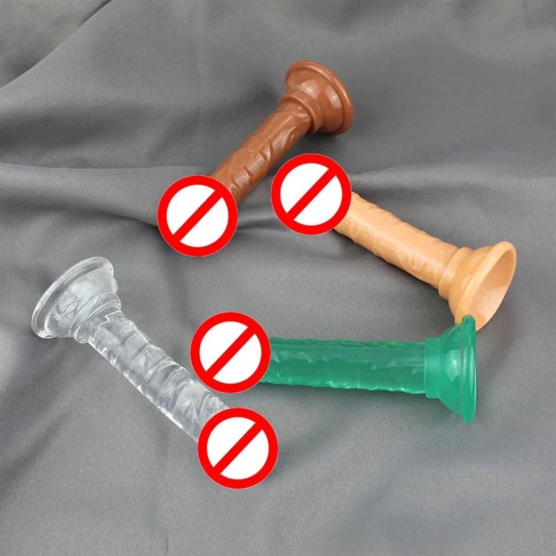 Translucent Soft Dildos Realistic Jelly Dildos 5 Color Option Small Dildo Simulation Penis Mini Dildo Toy Sex Toys for Woman