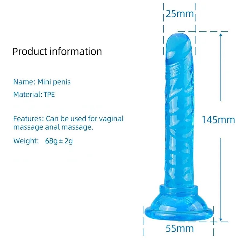 Translucent Soft Dildos Realistic Jelly Dildos 5 Color Option Small Dildo Simulation Penis Mini Dildo Toy Sex Toys for Woman