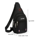 Unisex Canvas Leisure Sports Small Backpack Oxford Cloth One-shoulder Messenger Bag Chest Bag - Image 6
