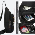 Unisex Canvas Leisure Sports Small Backpack Oxford Cloth One-shoulder Messenger Bag Chest Bag - Image 5