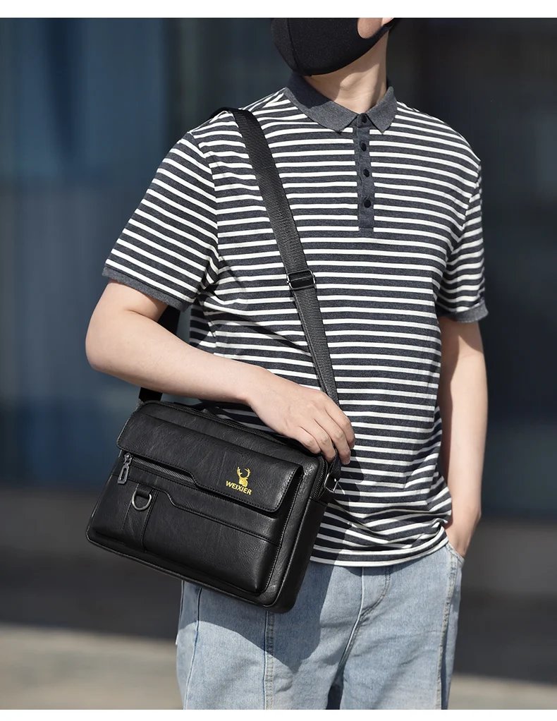 2021 New Men's Messenger Bag Brand designer PU Leather Retro Large-capacity Shoulder Bag Man Handbag Travel Backpack Sac à main 2021 New Men's Messenger Bag Brand designer PU Leather Retro Large-capacity Shoulder Bag Man Handbag Travel Backpack Sac à main