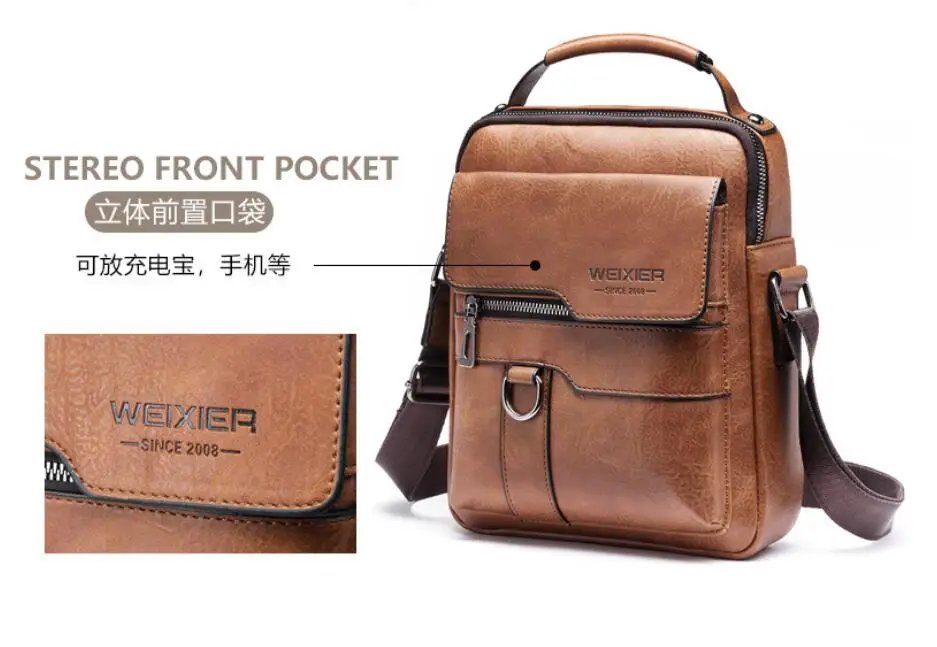 2021 New Men's Messenger Bag Brand designer PU Leather Retro Large-capacity Shoulder Bag Man Handbag Travel Backpack Sac à main 2021 New Men's Messenger Bag Brand designer PU Leather Retro Large-capacity Shoulder Bag Man Handbag Travel Backpack Sac à main