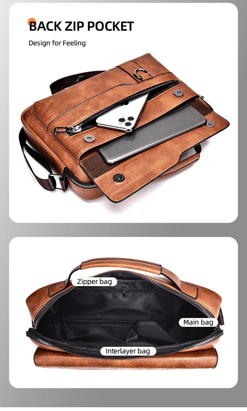 2021 New Men's Messenger Bag Brand designer PU Leather Retro Large-capacity Shoulder Bag Man Handbag Travel Backpack Sac à main 2021 New Men's Messenger Bag Brand designer PU Leather Retro Large-capacity Shoulder Bag Man Handbag Travel Backpack Sac à main