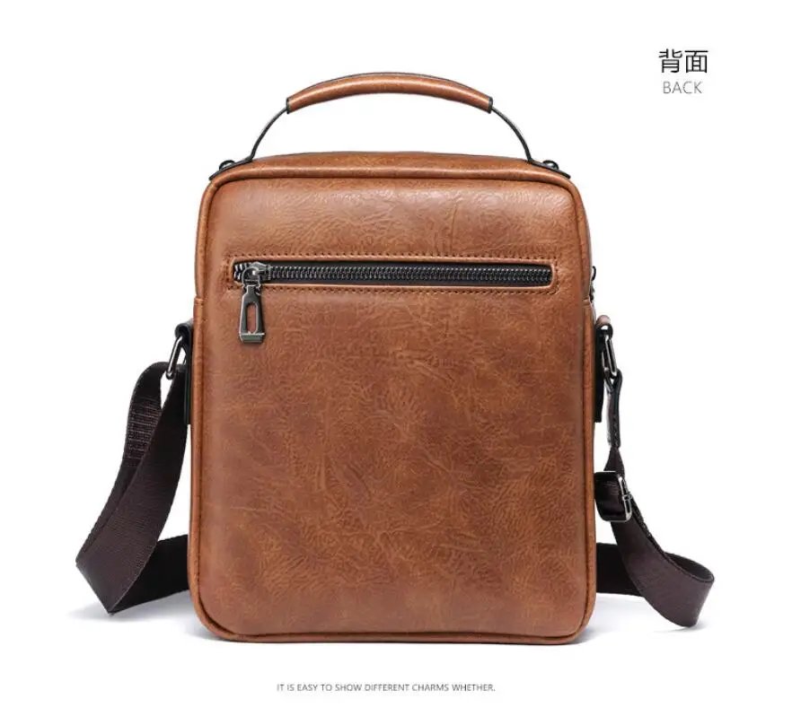 2021 New Men's Messenger Bag Brand designer PU Leather Retro Large-capacity Shoulder Bag Man Handbag Travel Backpack Sac à main 2021 New Men's Messenger Bag Brand designer PU Leather Retro Large-capacity Shoulder Bag Man Handbag Travel Backpack Sac à main
