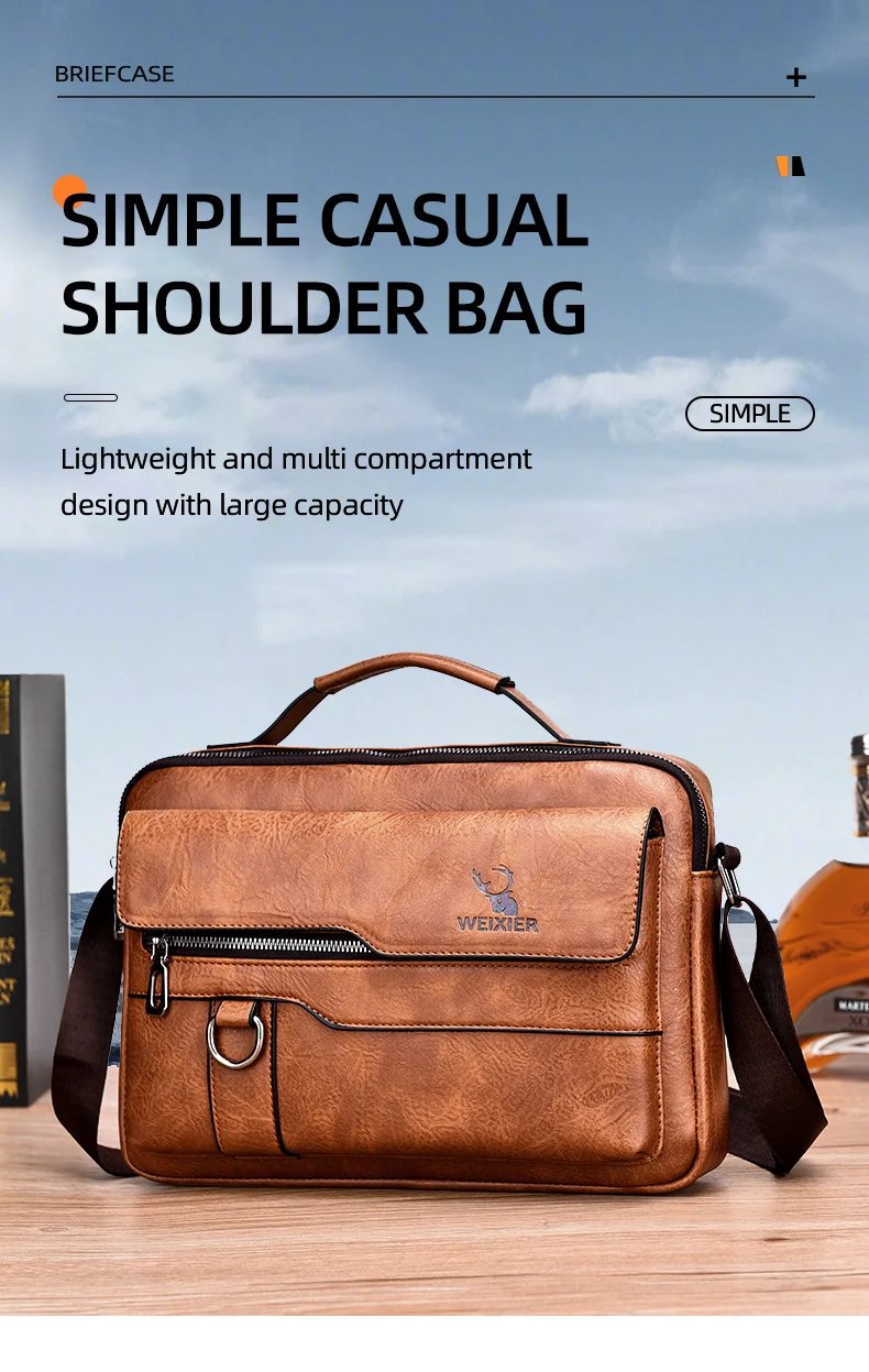 2021 New Men's Messenger Bag Brand designer PU Leather Retro Large-capacity Shoulder Bag Man Handbag Travel Backpack Sac à main 2021 New Men's Messenger Bag Brand designer PU Leather Retro Large-capacity Shoulder Bag Man Handbag Travel Backpack Sac à main