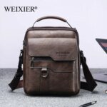 2021 New Men's Messenger Bag Brand designer PU Leather Retro Large-capacity Shoulder Bag Man Handbag Travel Backpack Sac à main - Image 3