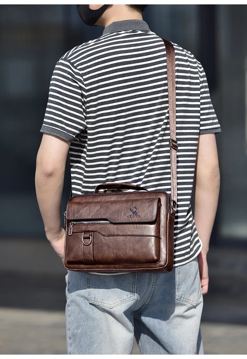 2021 New Men's Messenger Bag Brand designer PU Leather Retro Large-capacity Shoulder Bag Man Handbag Travel Backpack Sac à main 2021 New Men's Messenger Bag Brand designer PU Leather Retro Large-capacity Shoulder Bag Man Handbag Travel Backpack Sac à main