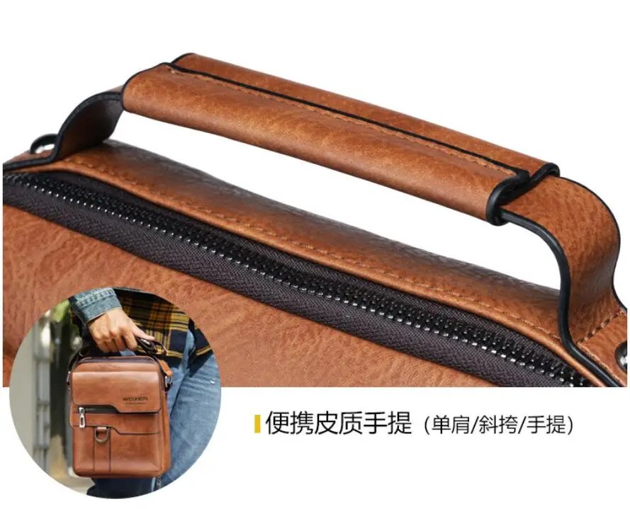 2021 New Men's Messenger Bag Brand designer PU Leather Retro Large-capacity Shoulder Bag Man Handbag Travel Backpack Sac à main 2021 New Men's Messenger Bag Brand designer PU Leather Retro Large-capacity Shoulder Bag Man Handbag Travel Backpack Sac à main