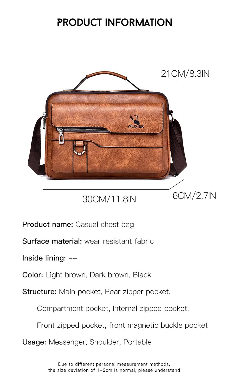 2021 New Men's Messenger Bag Brand designer PU Leather Retro Large-capacity Shoulder Bag Man Handbag Travel Backpack Sac à main 2021 New Men's Messenger Bag Brand designer PU Leather Retro Large-capacity Shoulder Bag Man Handbag Travel Backpack Sac à main