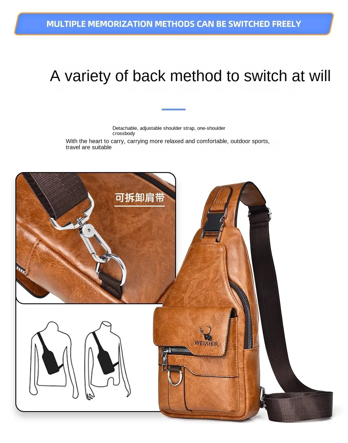 Men's Shoulder Bag Large Capacity Versatile Waterproof Crossbody Bags High Quality Luxury Designer Chest Bag Travel Back Bags Men's Shoulder Bag Large Capacity Versatile Waterproof Crossbody Bags High Quality Luxury Designer Chest Bag Travel Back Bags