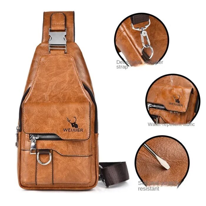 Men's Shoulder Bag Large Capacity Versatile Waterproof Crossbody Bags High Quality Luxury Designer Chest Bag Travel Back Bags - Image 4