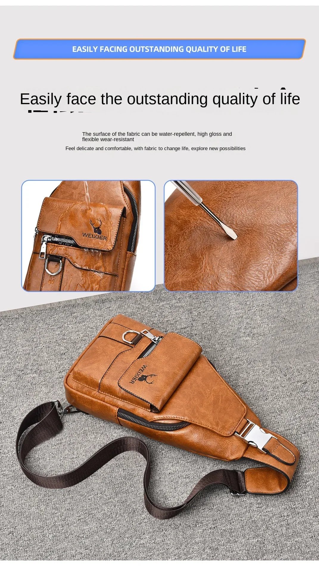 Men's Shoulder Bag Large Capacity Versatile Waterproof Crossbody Bags High Quality Luxury Designer Chest Bag Travel Back Bags Men's Shoulder Bag Large Capacity Versatile Waterproof Crossbody Bags High Quality Luxury Designer Chest Bag Travel Back Bags