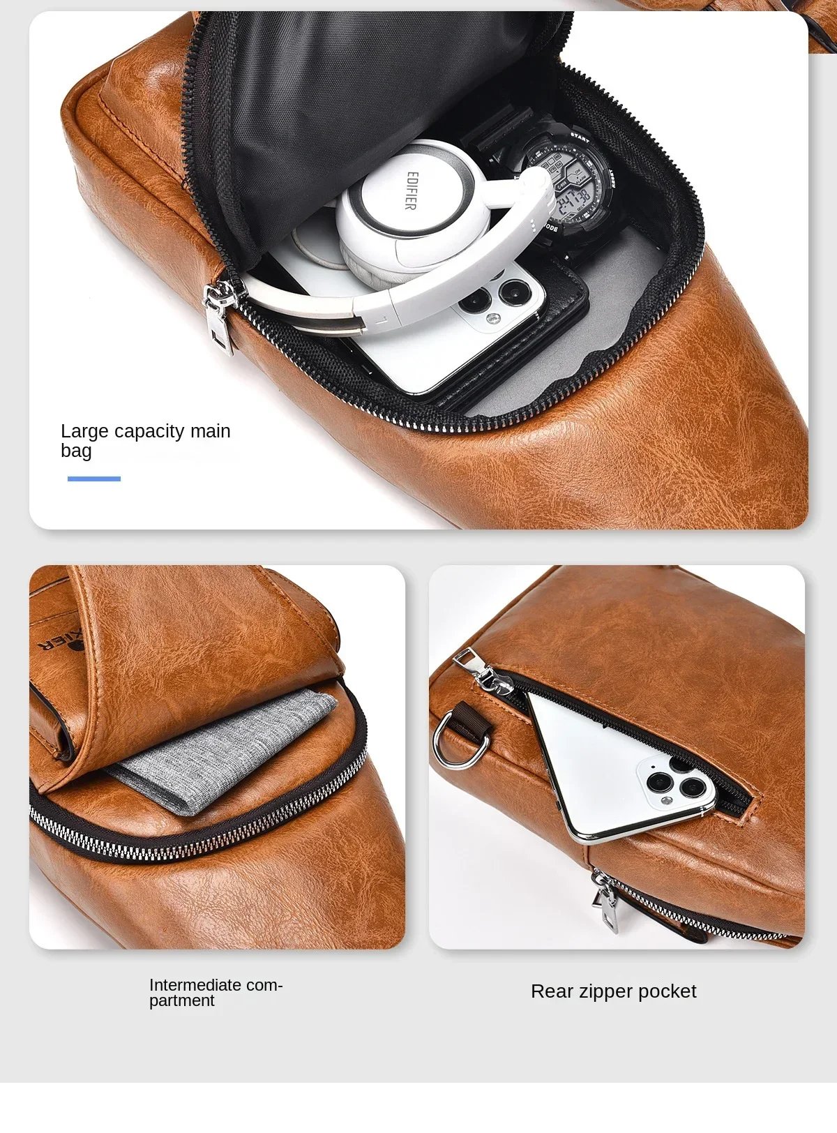 Men's Shoulder Bag Large Capacity Versatile Waterproof Crossbody Bags High Quality Luxury Designer Chest Bag Travel Back Bags Men's Shoulder Bag Large Capacity Versatile Waterproof Crossbody Bags High Quality Luxury Designer Chest Bag Travel Back Bags