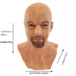 Halloween Realistic Old Man Latex Masks Bald Man Latex Mask Supersoft Horror Wrinkle Face Headgear Cosplay Costume Mask - Image 3