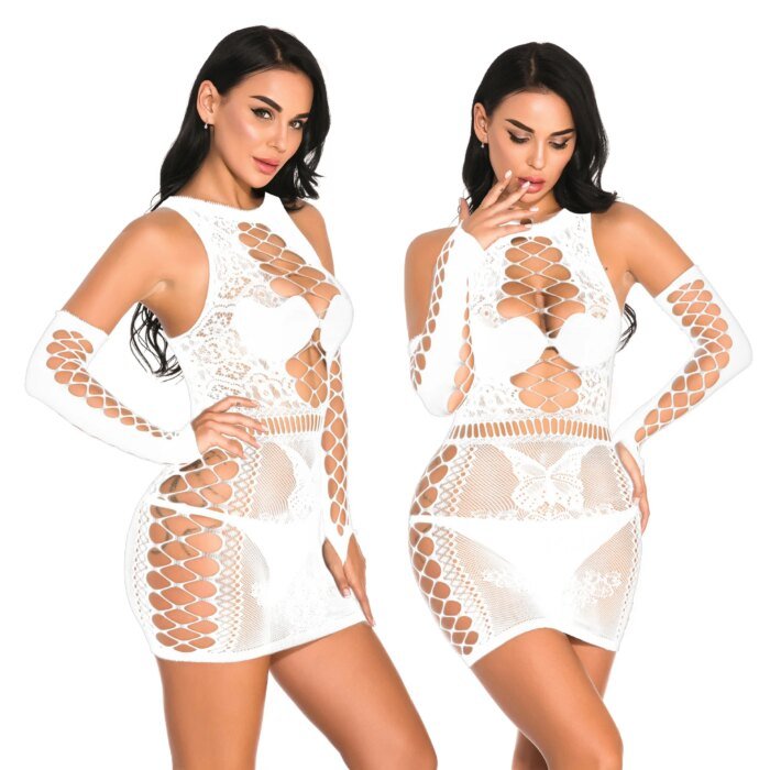 Plus Size Sexy Lingerie Erotic Mesh Fishnet Bodystockings Erotic Exotic Bodysuit Costumes Lenceria Mujer EroticTransparent Teddy - Image 3