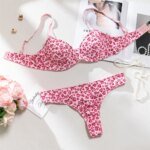 Fashion Flower Printing Lingerie 2 Pcs Sets Comfortable Intimate Bras And Panties Outfits Romantic Erotic Set 2025 Summer New - Image 6