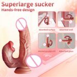 Realistic Lip Biting Vibrator Dildo Telescopic Female Vaginal Penetration Masturbator Anal Plug Penis Heated Sex Toys For Women - Image 4