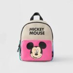 Disney Mickey Mouse Cartoon Fashion Backpack Women's Minnie Canvas School Bag Fashion Large Capacity Backpack Girls Mochila - Image 3