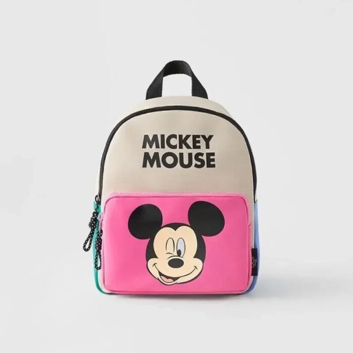 Disney Mickey Mouse Cartoon Fashion Backpack Women's Minnie Canvas School Bag Fashion Large Capacity Backpack Girls Mochila - Image 3