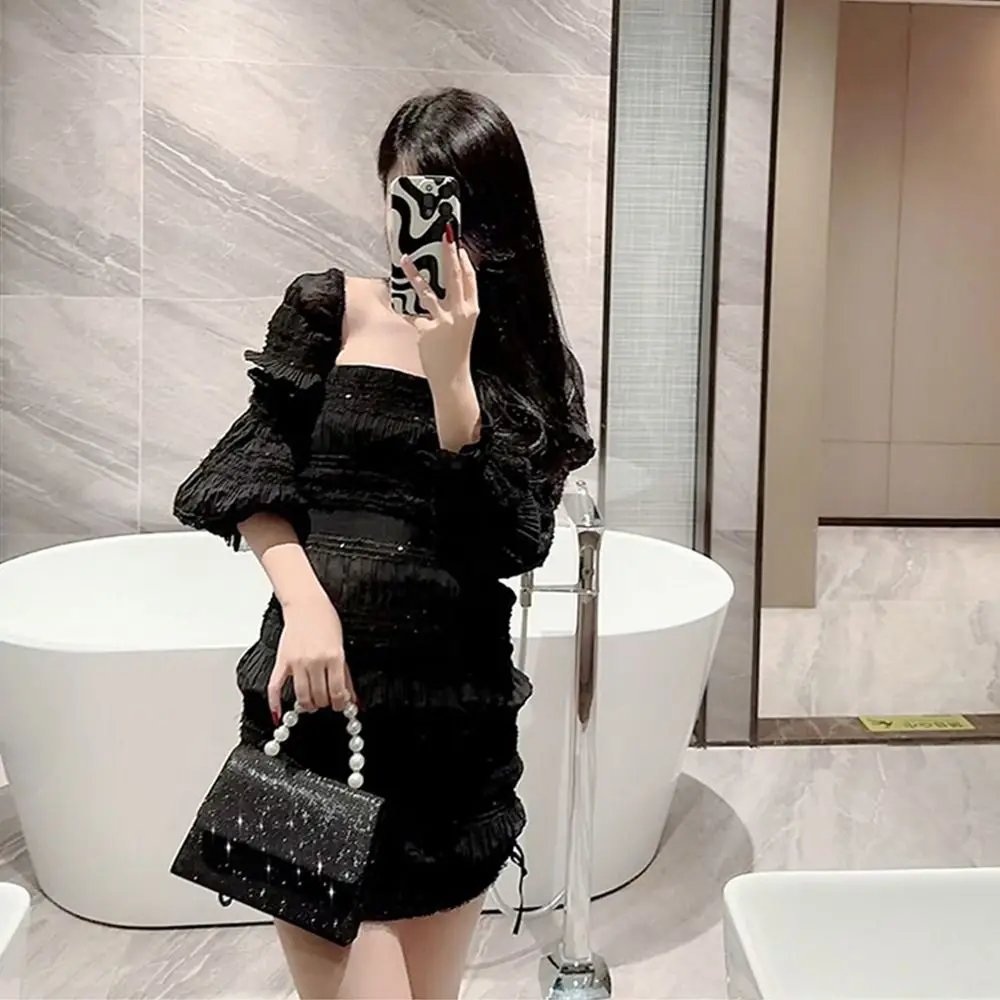 Pearl Chain Shoulder Bags Luxury Purse Gold Bright Silk Evening Bag Women Elegant Fashion Banquet Clutch Female Handbag Pearl Chain Shoulder Bags Luxury Purse Gold Bright Silk Evening Bag Women Elegant Fashion Banquet Clutch Female Handbag