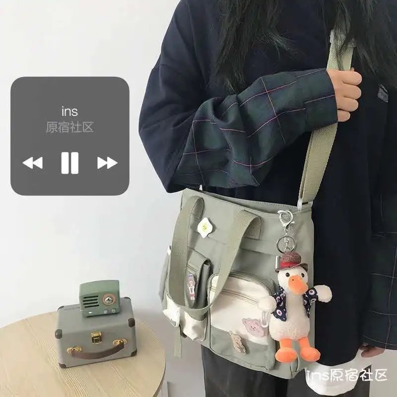 New Canvas Women Handbags Messenger Bag Youth Ladies Fashion Shoulder Tote Bag Versatile Female Crossbody Bags Pouch Pack Bolsas