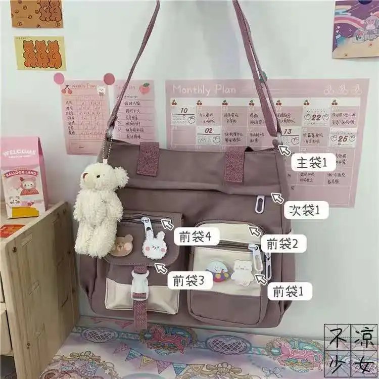 New Canvas Women Handbags Messenger Bag Youth Ladies Fashion Shoulder Tote Bag Versatile Female Crossbody Bags Pouch Pack Bolsas